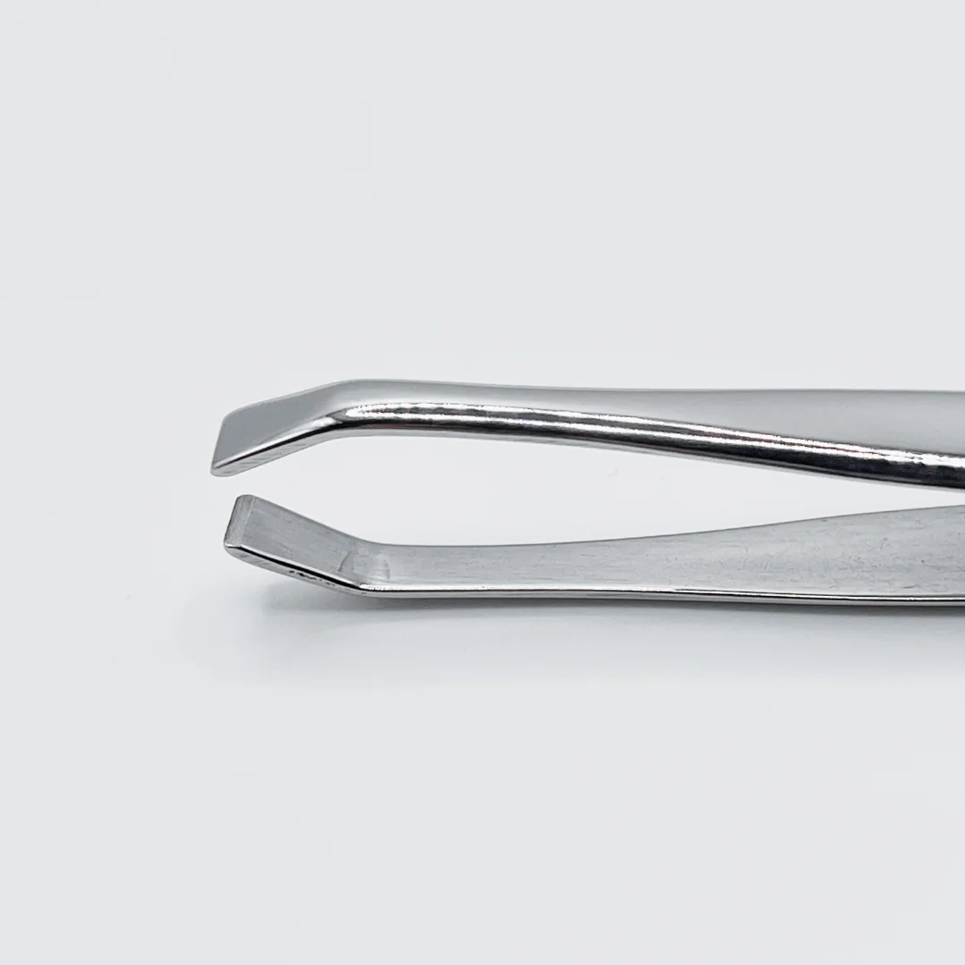 Unique Design Straight Tip Polished Eyebrow Tweezers Best Quality