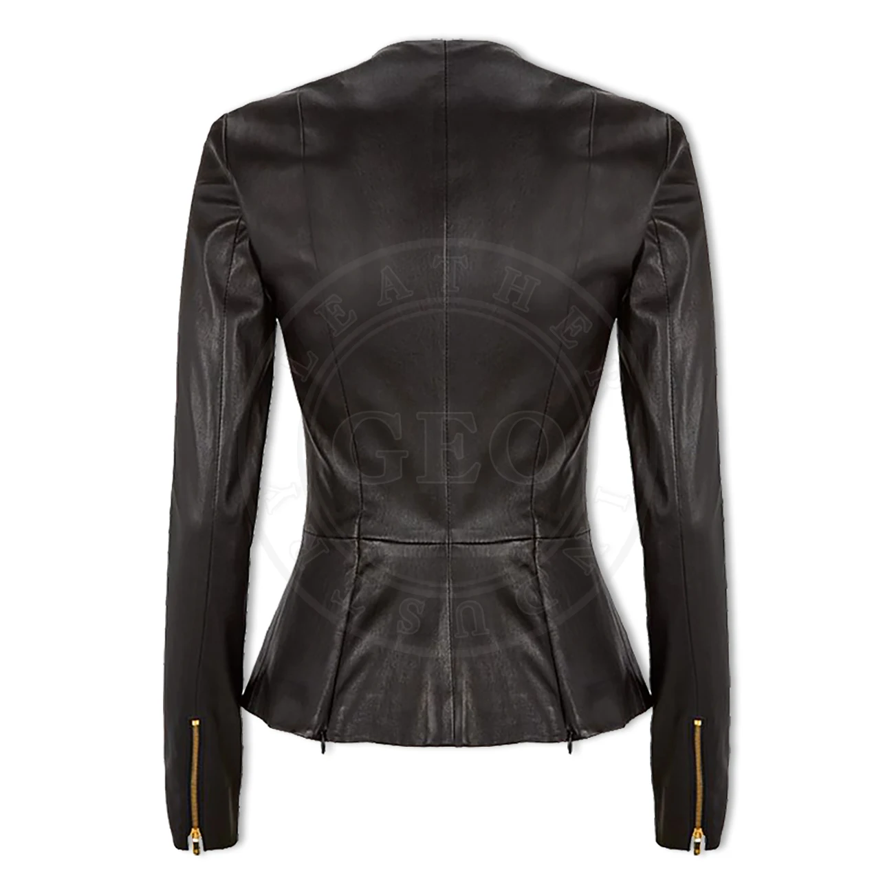 White Color Ladies Winter Fashion Leather Jackets