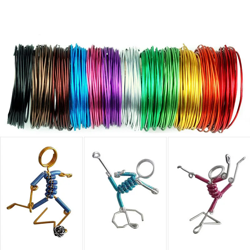 1mm / 1.5mm / 2mm Diy Colors Aluminum Craft Wire Bendable Metal Wire for Jewelry Craft Making | soft aluminum wire