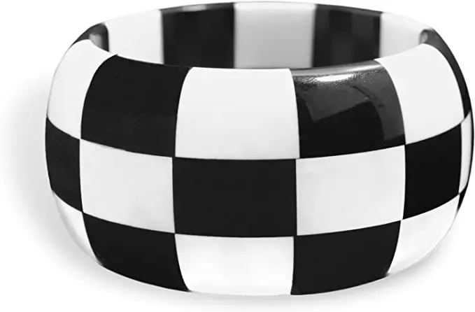 2023 Summer Vintage Resin Acrylic Geometric Irregular Square Bangle Simple Style Bracelets For Women New Jewelry Wholesale