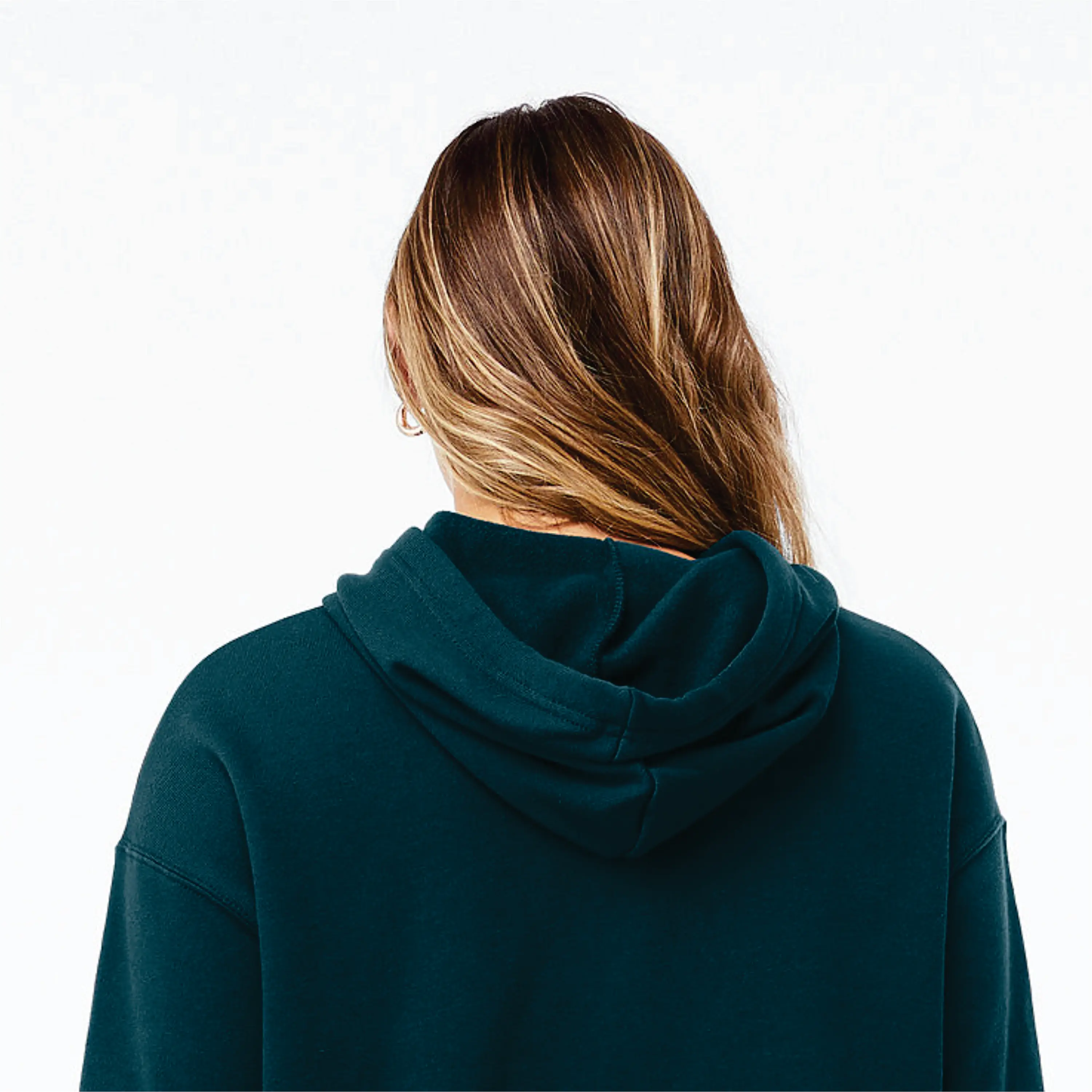 Raw Hem Dropped Shoulder 52% Airlume Combed and Ring Spun Cotton 48% Poly Fleece Atlantic Womens Cropped Fleece Hoodie