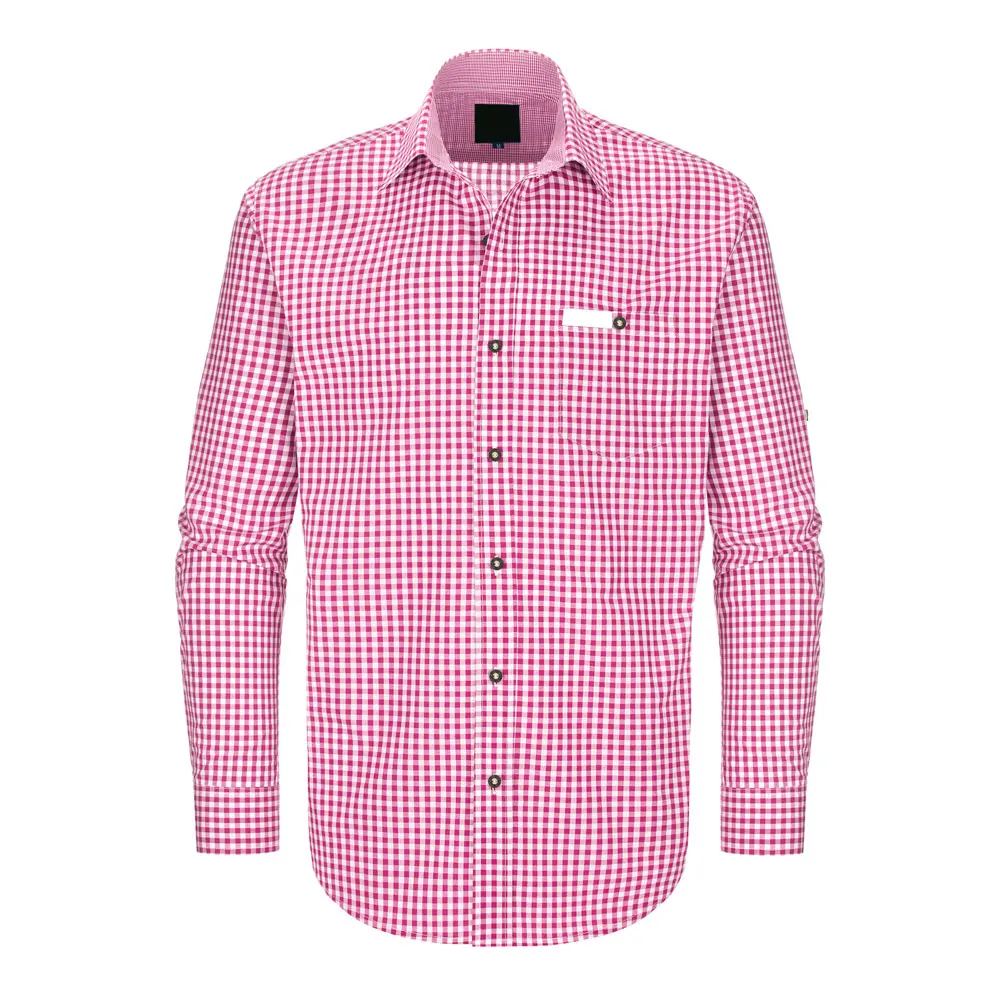 Reasonable Price Casual Wear Men Bavarian Shirt / High Quality Outdoor Wear Soft Fabric Made Long Sleeve Men Bavarian Shirt