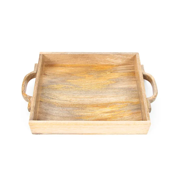 Luxury quality Decorative Wooden Tray with Carved Details Suitable for Coffee Tables and Vanity Catering Solutions from India