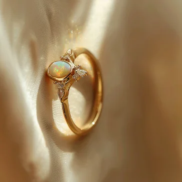 Trendy Earth mined fire opal and diamonds Pear shape ring  14k solid gold bridal band buy at now at factory price