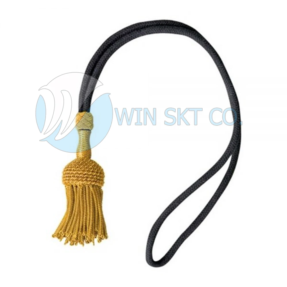 Latest Design Knots For Sword In Black Color With Golden Knots Air Force Swords Knots With Customized Design