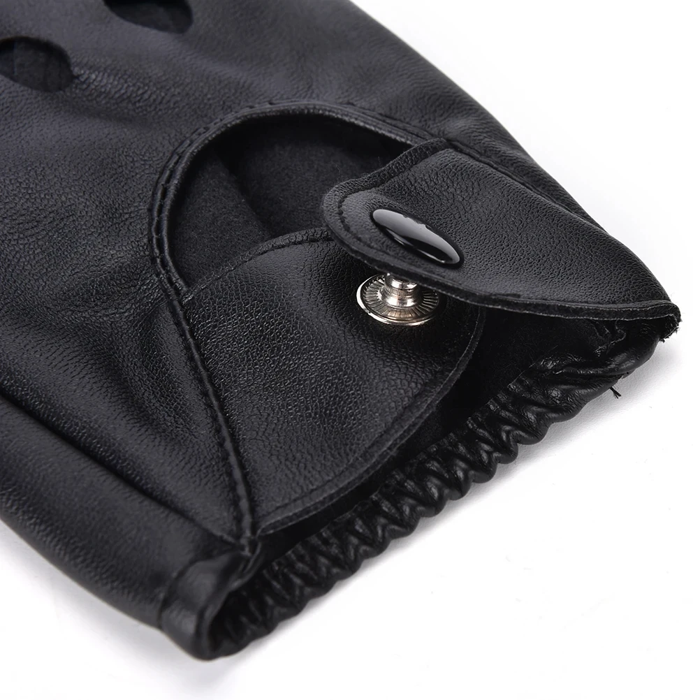 Leather Gloves from Pakistan Men Half Finger Fitness Sports Driving Anti-skid Strong Driving Motorcycle Leather Glove