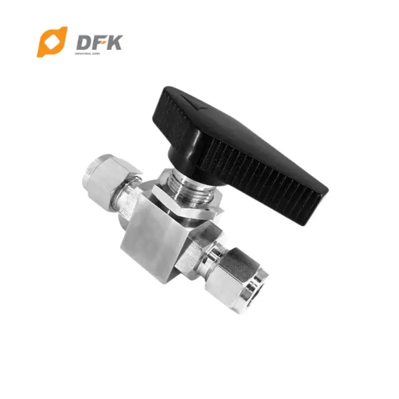 SUS304 316 90 Degree Compression Tube Ball Valve
