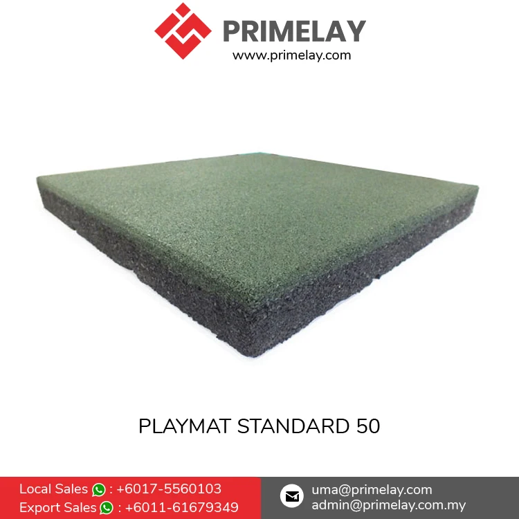 Competitive Price Premium Quality 50mm Thickness Rubber Flooring Playmat SQ 50 for Swimming Pool Surrounded Flooring