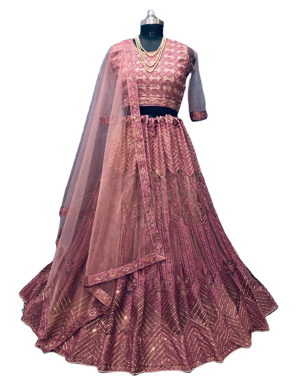 Чистая мягкая лиса жоржет ткань Lehenga Choli с полностью прошитой причудливой блузкой из шелкового хлопкового льна индийского поставщика