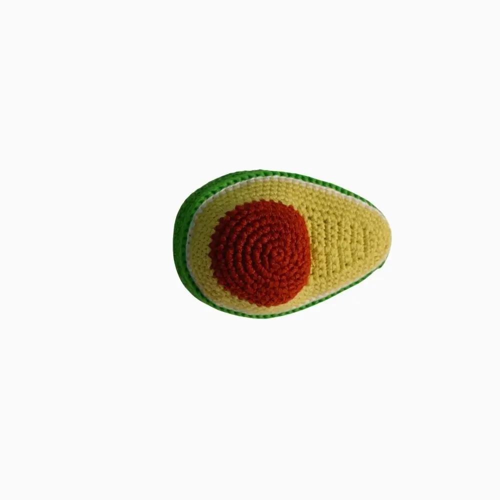 New Handmade Product Manufacturer Pet Toy Avocado Shape Squeaky Funny Interactive Durable Knitting for Dog Cat Small Animal