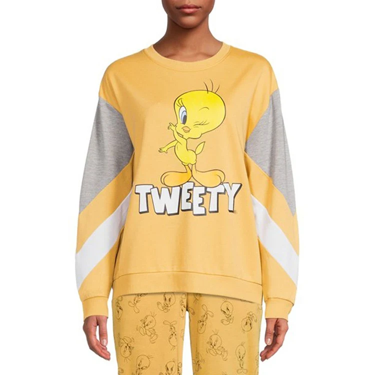 Women sweatshirt 100% cotton corded crew neck sweatshirts Women Cotton Plus Size for women sweatshirt