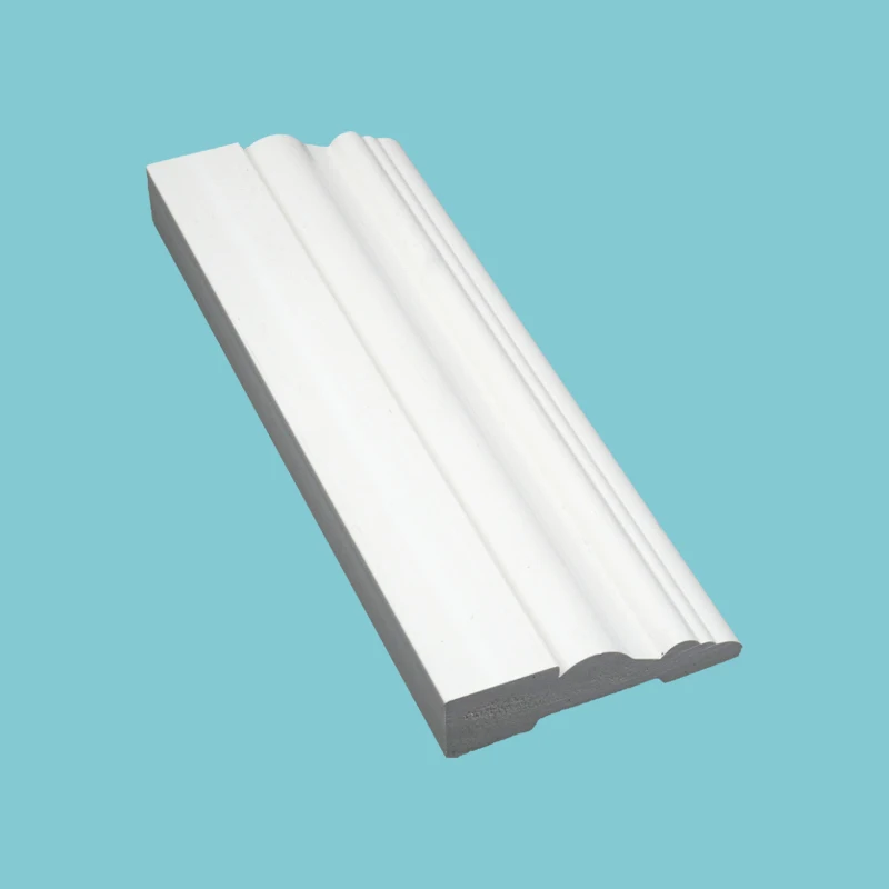 11/16 in. x 2-1/4 in. x 83-1/2 in. Primed white pvc wpc upvc Door Casing Molding Set