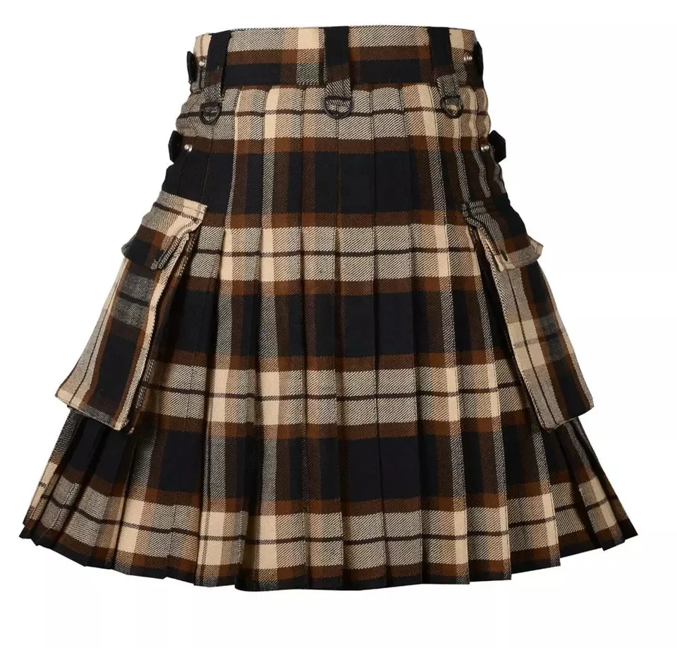 Wholesale Custom Logo High Quality Black Watch Tartan Kilt For Sale Scottish Bagpiper Kilt