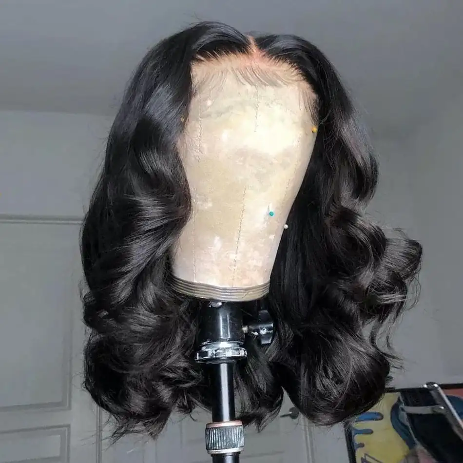 Fuxin Wholesale Peruvian Virgin Hair Short Bob Wigs Frontal Wig Vendors Short Bob Human Hair Wig Front Hd Lace Transparent