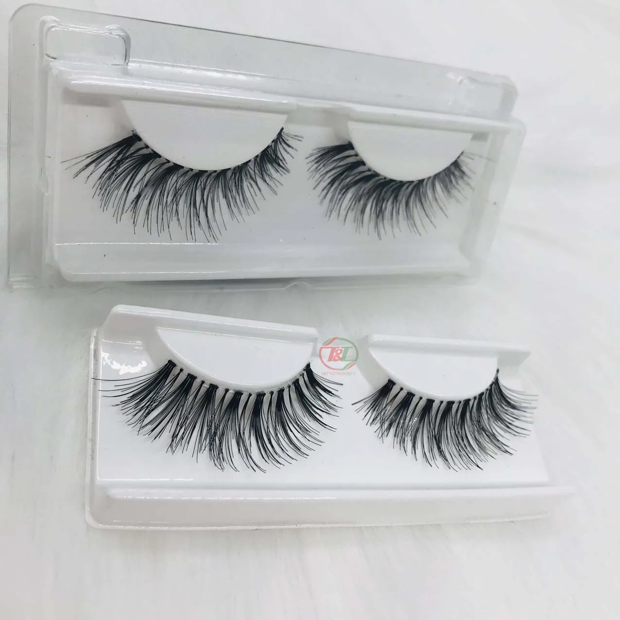 Vietnam wholesale supplier top quality false band full strip mink eyelashes synthetic fluffy soft & natural