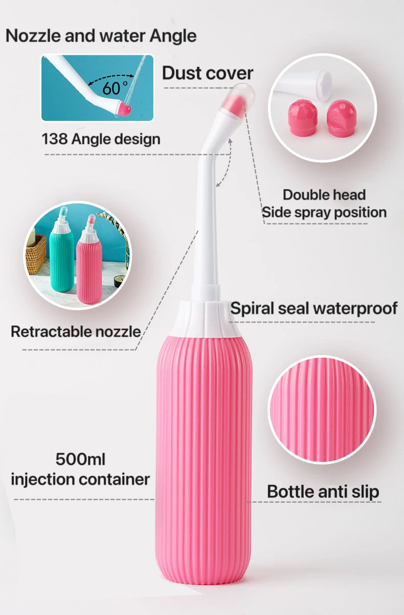 Custom Mini USB Rechargeable Electric Travel Bidet Postpartum Care Peri Bottle Feminine Wash portable bidet 2l