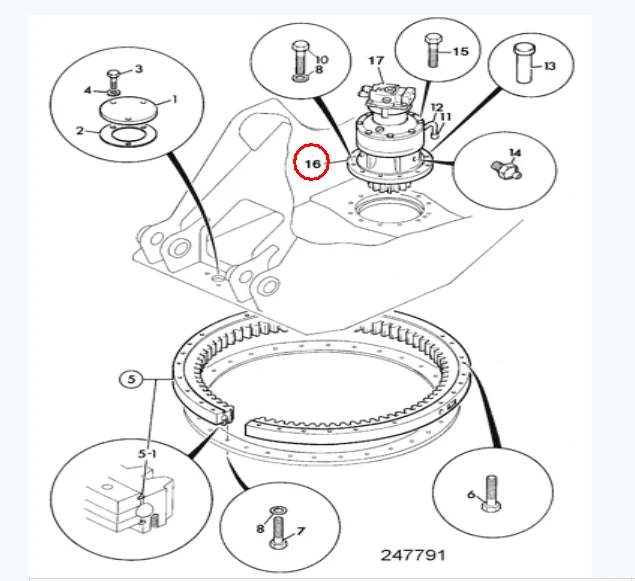EXCAVATOR SWING REDUCTION GEAR JRC0007 FOR JCB JS200 JS205 JS210 JS220