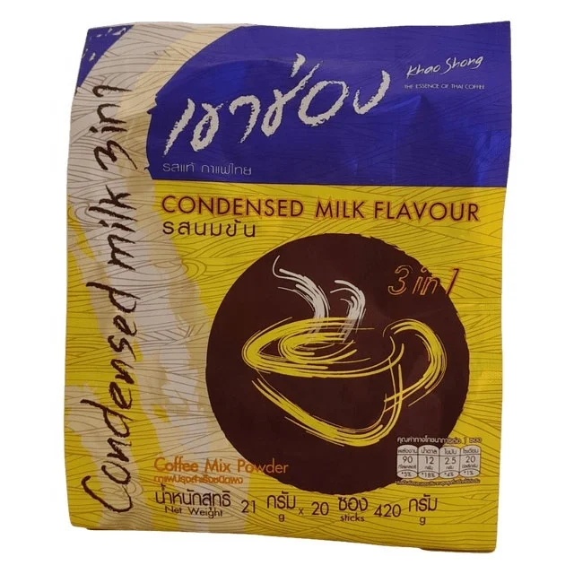 Best Selling 420g condensed Milk Flavored Instant Coffee Powder Made in Thailand 3 in 1 coffee mix powder