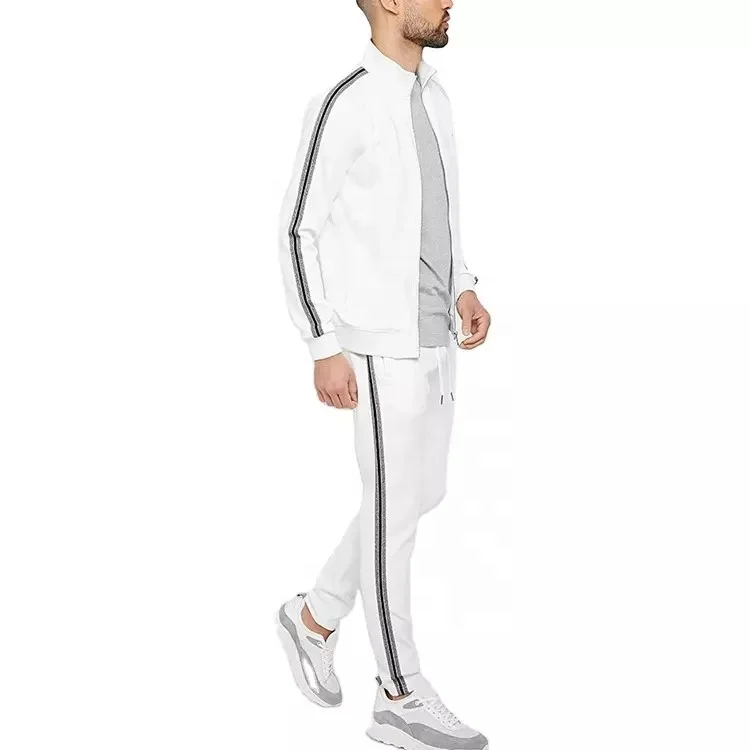 Wholesale Polyester Jacket And Fitness Pants 2 Piece Set Smooth Suede Track Suits Men Sport Tracksuits For Men Soccer