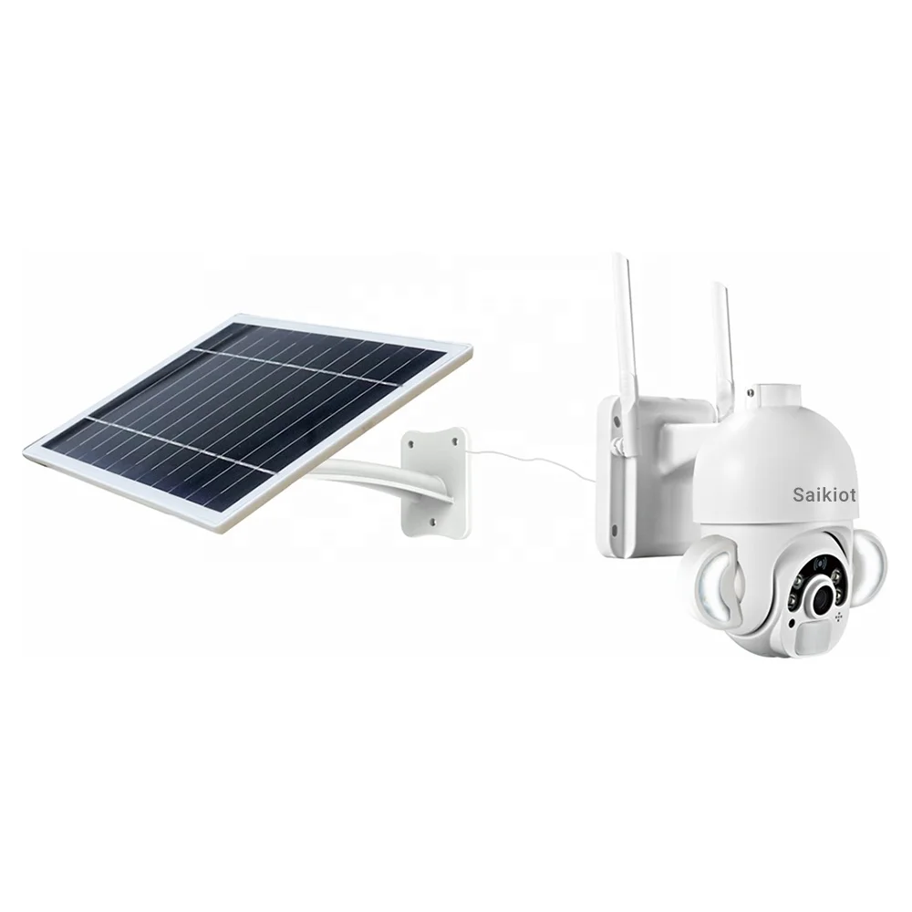 Saikiot 1080P Tuya 4G WIFI Dual Light Solar Security Camera System Wireless Solar Camera Outdoor