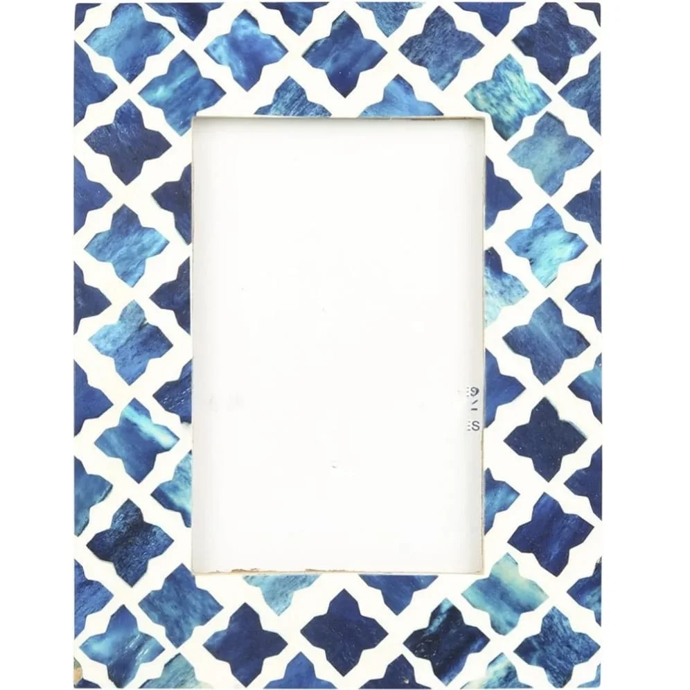 Customized Best quality handcrafted beautiful wooden bone and resin inlay picture photo frame for decoration from India .