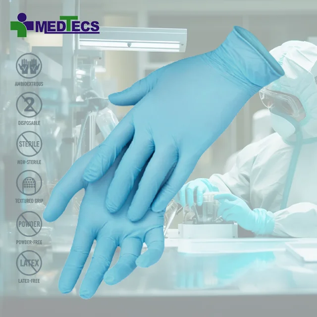 ISO 13485 9001 XS Medical One Time Use Surgical Powder Free Nitrile Disposable Gloves