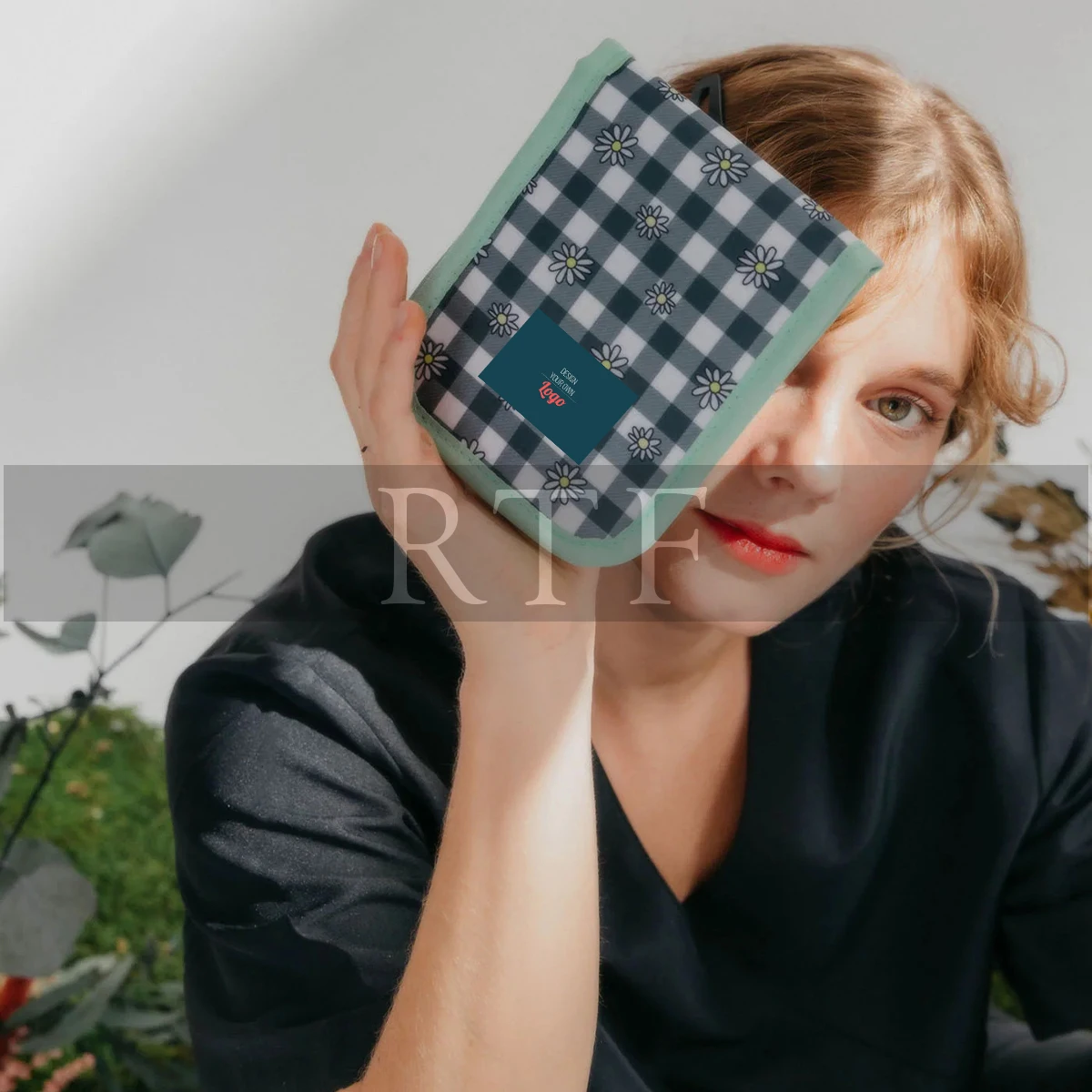 Vichy Daisies Pocket Organizer soft colors Nurse Pocket Organizer for Hospital Coat or Gown Doctor Pocket Pouch By Raw To Fine