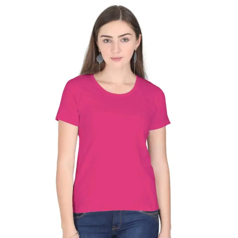 Hot Sale Top Quality Girls Solid T Shirts Multicolor Custom Sublimation Oversized T-shirts For Summer