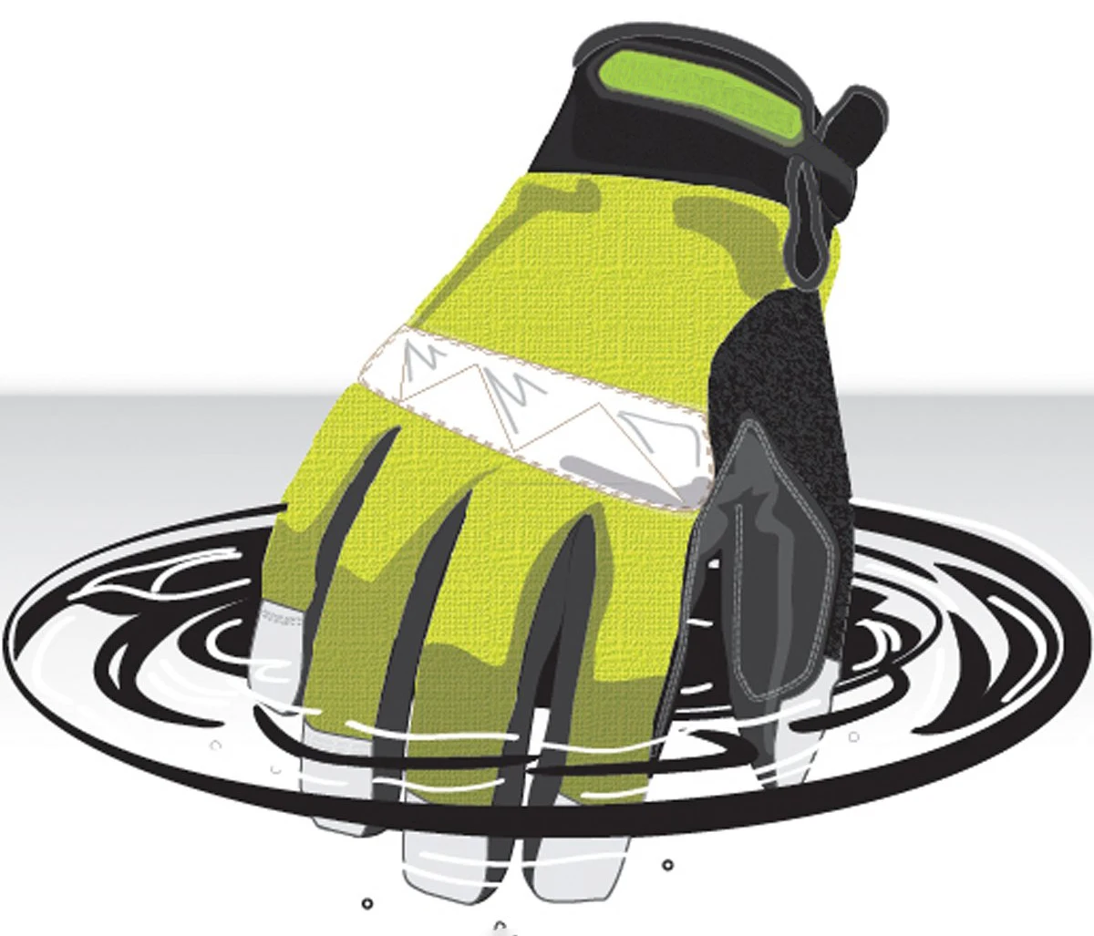 2022 Reflective Coating Winter Gloves Waterproof With Non Slip Finger and Thumb Grip Gloves Synthetic Leather 1938-OEM