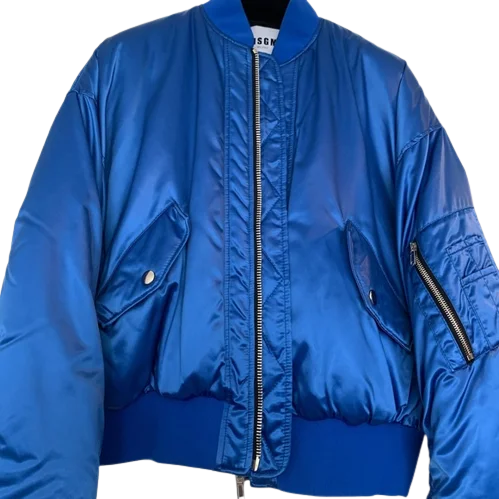 Ruched Shell Bomber Jacket