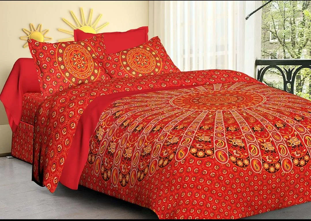 Indian Jaipuri Bedsheet 100% Cotton For your home Low Price Bedsheets for Home Decore