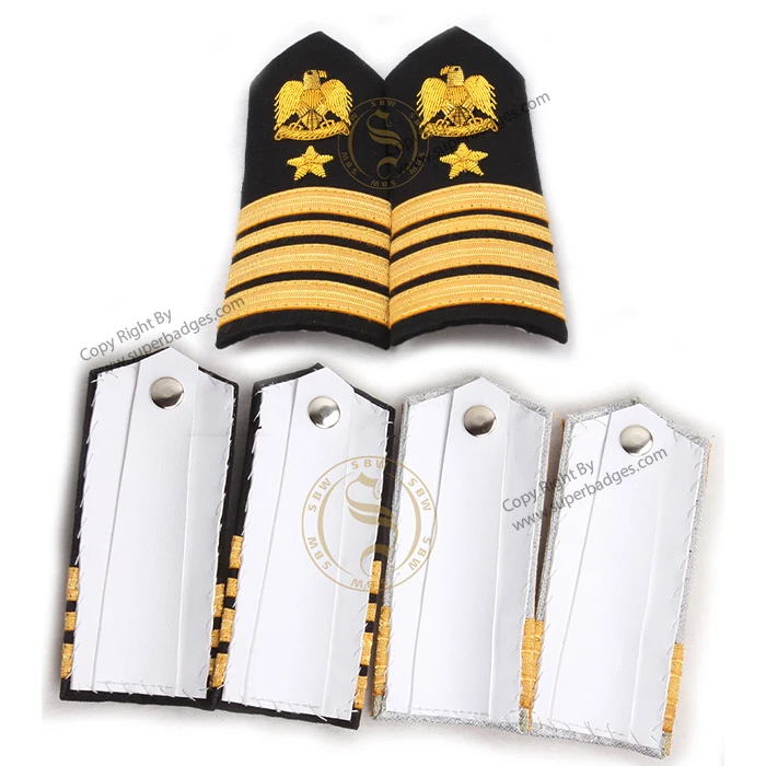 High Quality Manufacturers Bullion wire Shoulder Insignia Uniform Rank Shoulder board attachments Uniform Shoulder Boards