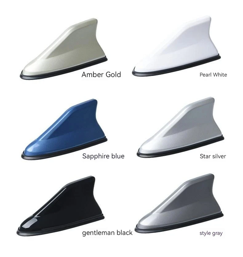Universal Blue Plastic Shark Fin Design Car AM/FM Radio Signal Antenna Aerial