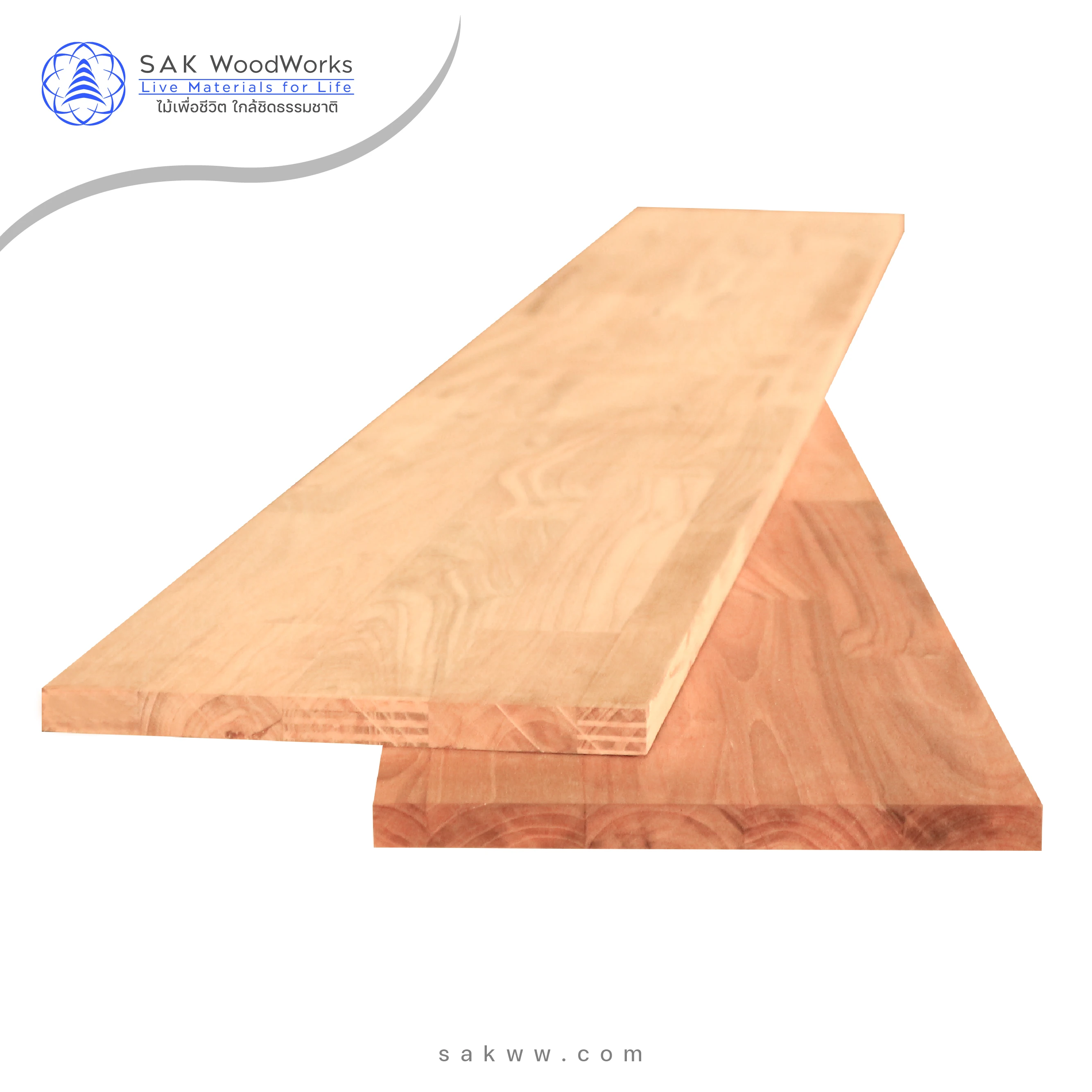 Thai Teak Finger-Jointed Stair Risers (Unfinished) 16 x 200 x 1000-1500 mm by SAK WoodWorks Stair Treads with FSC Certified