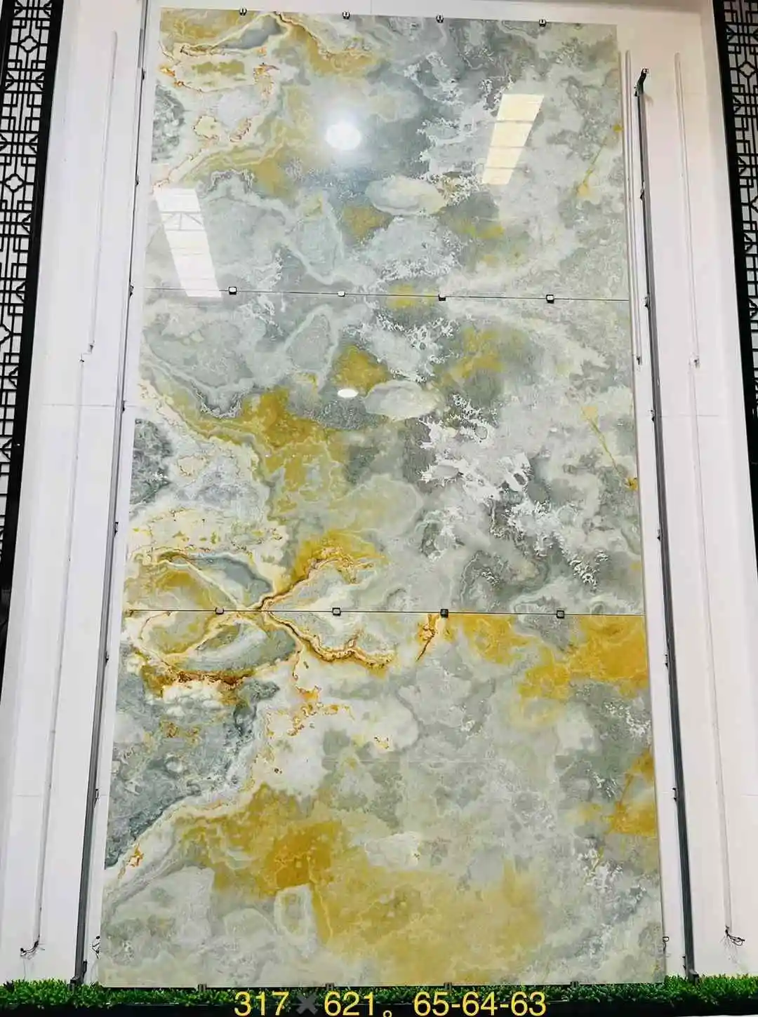 Natural Blue Onyx Stone Countertops Vanity Tops Golden Sky Blue Polished Surface for Villas Book Match Design with Table Tops