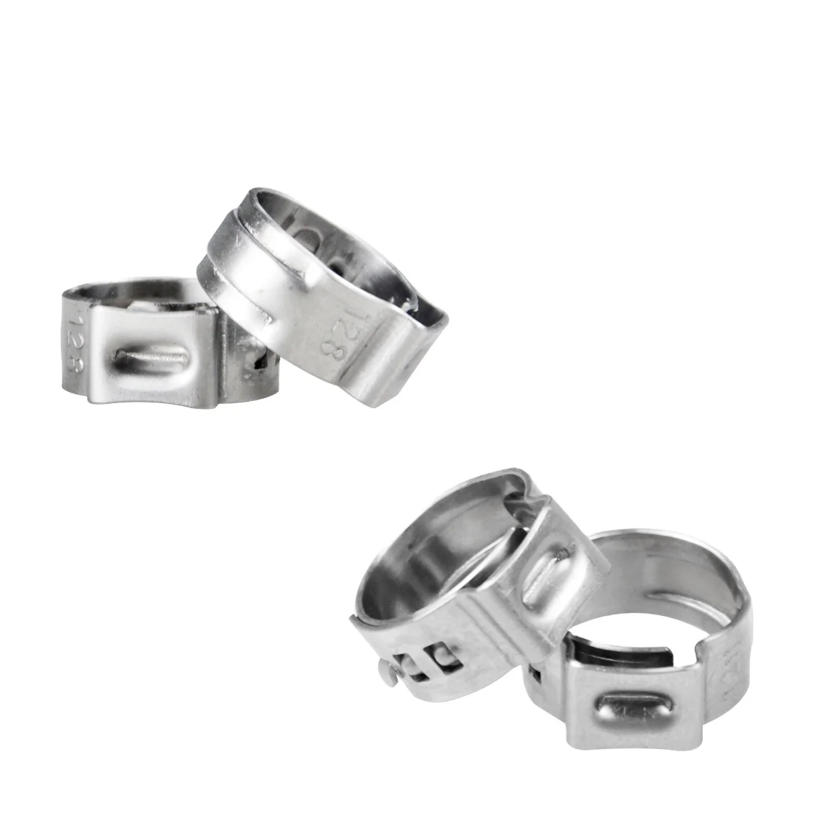 Oetiker Type Hose Clamps Pex Clamp SS304 Oetike Adjustable Single Ear Hose Clamp Kit for Pex Tube