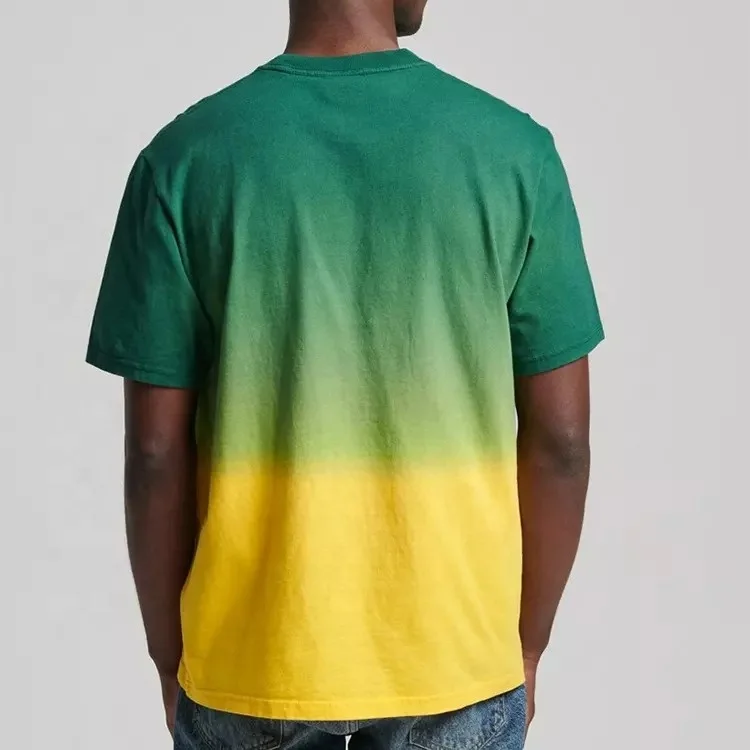 Wholesale custom t shirt printing machine cotton dip dye tie dye plain blank men t-shirts