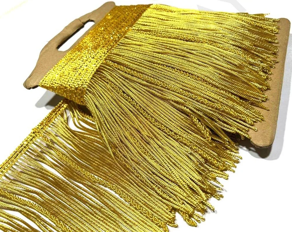 Wholesale High Quality bullion wire dark gold fringe for Cope handmade bullion fringe decorative copper milk