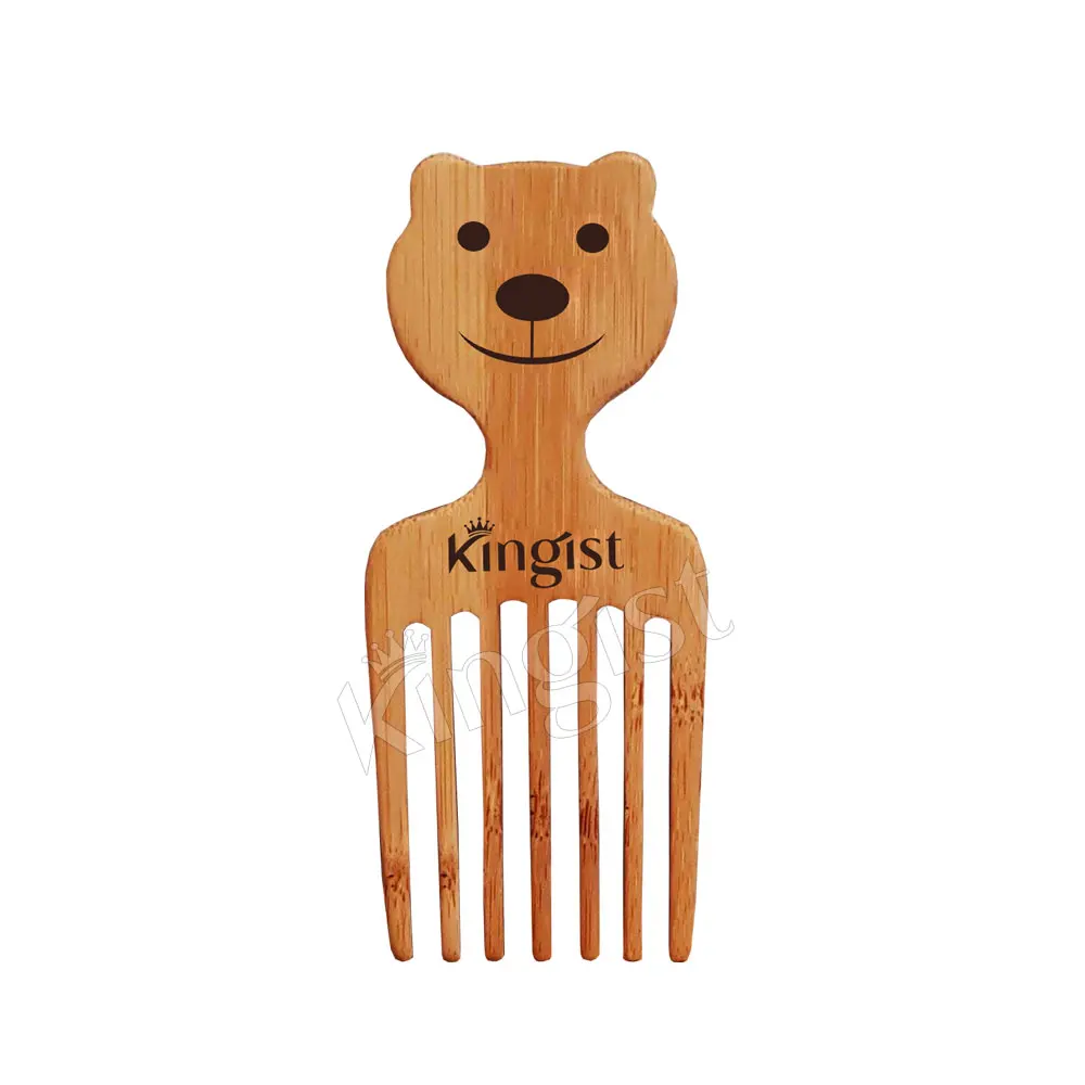 Newest Bear Design Wood Comb Wood Comb Hair Wooden Boys & Girls Comb