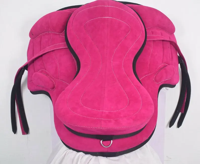 High Quality Pink Treeless Freemax English Premium Leather Western Barrel Racing Horse Saddle from Indian Exporter