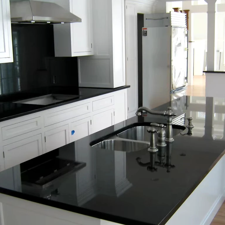 Granite Black, Absolute Black Granite Tiles 40x40 Stone For Polished, China Standard Size Shangxi Black Granite Slabs Prices