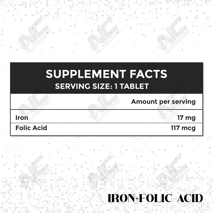 Private Label Healthcare Supplement Iron+Folic Acid Effervescent Tablets from Trusted Indian Supplier at Best Price