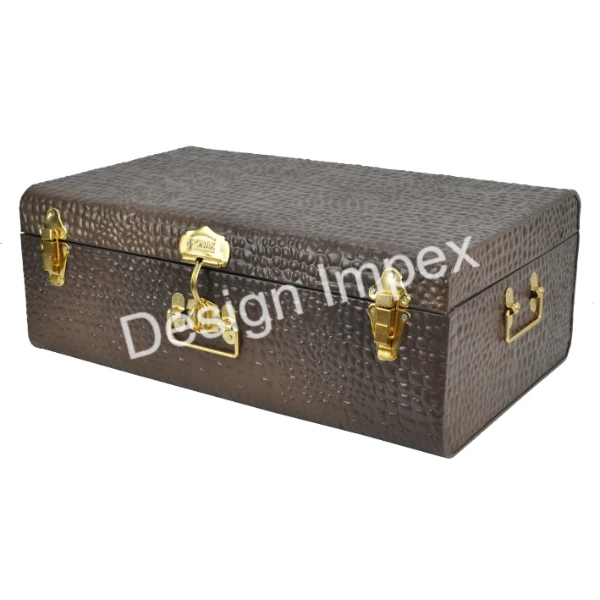 Wholesale Supply Elegant Trunk Box Set of Three Multifunctional Useful Metal Trunk Box And Cases At Reasonable Price
