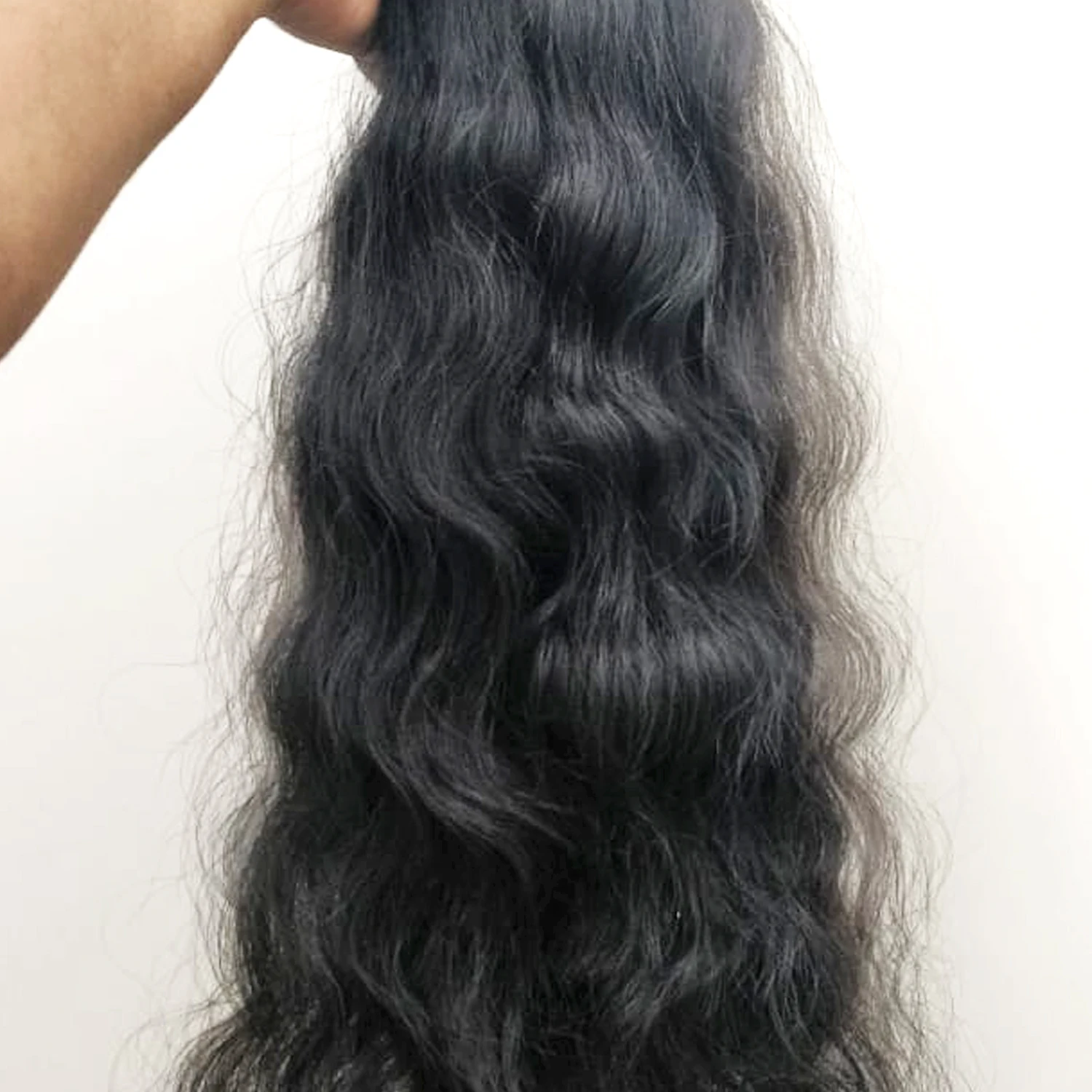 100% pure raw Indian natural curly unprocessed hair extension for best price for genius weft