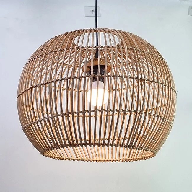 Wholesale rattan chandelier woven home decor vietnam craft natural seagrass pendant lamp from Vietnam bamboo lamp pendant light