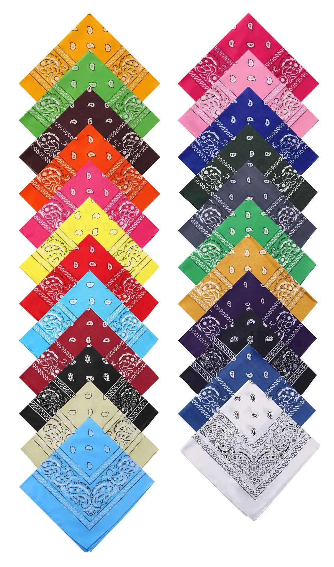 Wholesale Outdoor Cycling Multifunctional Head Scarf Cashew Flower Square Towel Bandana Handkerchiefs Magic Scarf