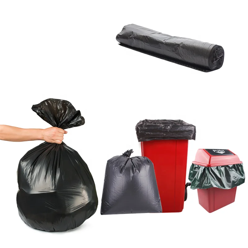 High Duty Plastic Garbage Bag with  Drawstring or Drawtape Used for Garden and Kitchen Support Customization