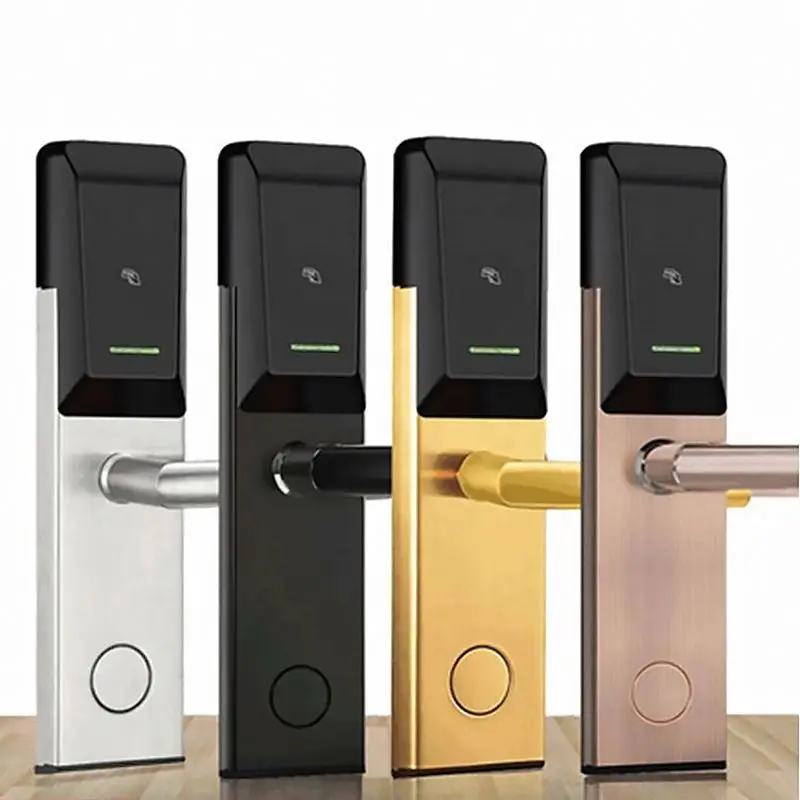 High quality Security Electronic Card Key Smart Hotel Door Lock With RFID Management Software System