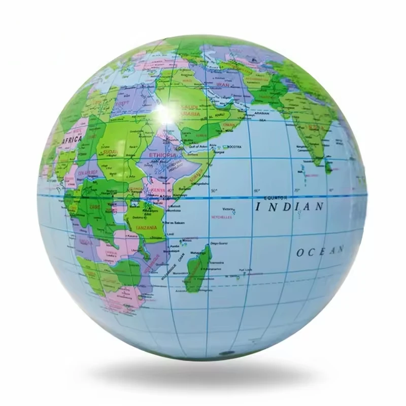 Inflatable World Earth Globe Atlas Map Beach Ball Geography Education Toy Teacher Aid Ball Toy Gift