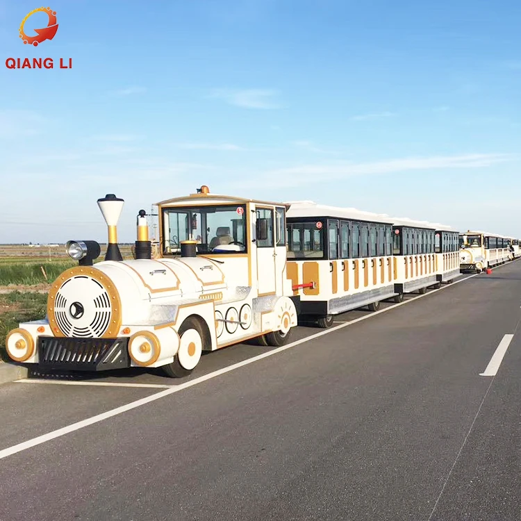 large outdoor amusement equipment Customized electric trackless tourist sightseeing passenger road train for sale